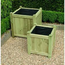 In our online store, you can choose different materials, sizes, colors and designs. Square Planters Set Of 2 Pressure Treated Green Timber Avs Fencing Supplies