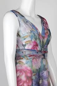 Adrianna Papell Floral Gown Ivory Multi Adinas Bridal