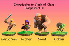 The moment you find yourself the opponent giant immediately placed from midfield, if you do not have enough elixir to stop him, needless to try. Clash Of Clans Troops Barbarian Archer Giant And Goblin Buy Clash