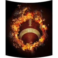 Flaming American Football Wall Art Tapestries Home Decor Wall Hanging Tapestry 40x60 Inch Football Wall Art American Football Football Wall
