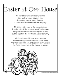 Printable Easter Kids Poems Easter Poem Easter At Our House Classroom Jr Easter Poems Easter Kids Easter Quotes