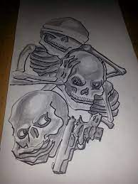 Maybe you would like to learn more about one of these? See No Evil Hear No Evil Speak No Evil Tattoo Drawing Evil Tattoos Skull Drawing Skull Artwork