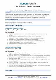 Facilitates team development of skills in information sharing, conflict resolution and group. Assistant Director Of Finance Resume Samples Qwikresume