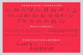 The vanilla twilight script font contains 227 beautifully designed characters. Good Sunset Script Font Befonts Com
