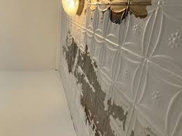 Good news was the paint from the middle of the tin ceiling just showered down with the tap of a rubber mallet. Stripping Paint From A Tin Ceiling Hometalk