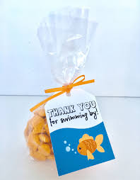 Baby 1st Birthday Goodie Bag Ideas Fish Birthday Tag Goldfish Goodie Bag Tag Ofishally One Etsy First Birthday Party Favor Fishing Birthday Invitations Boys 1st Birthday Party Ideas