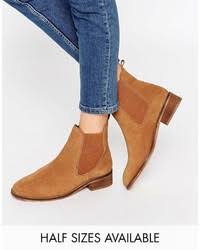 He talks about the sizing. Women S Brown Suede Chelsea Boots By Asos Lookastic