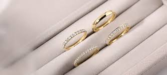 And the guy's ring can shine too—with a diamond accent! Wedding Rings Bands Hatton Garden London Queensmith Master Jewellers
