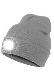 Bosttor Led Beanie Hat With Light Rechargeable Bright Led Headlamp Cap Unisex Winter Warm Knitted Beanie Beanie Hats Tech Gifts For Men