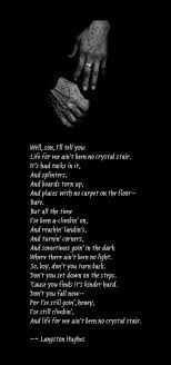 Mother To Son Langston Hughes Black History Poems Son Poems Poems