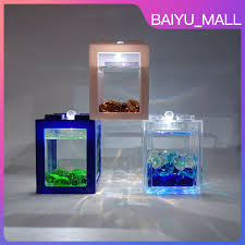 If the aquarium you're building a stand for is more rectangular you can extend the stand width and include a center brace similar to those on the corners. Mini Lego Building Block Fish Tank Acrylic Led Small Fish Tank Decoration Mini Aquarium Shopee Singapore