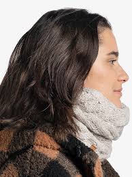 Buff Merino Buff Knitted & Polar Hat Kids Kim Grey Female One Size Buff  Polar