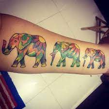 Elephant Tattoo Elephant Family Tattoo Watercolor Elephant Tattoos Family Tattoos