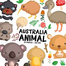 Australia Animal Clipart New Zealand Animal Cute Animal Etsy Animal Clipart Australia Animals Clip Art