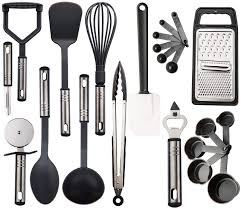 Modern kitchen decor with small coffee bar display. Lux Decor Kitchen Utensils Set 23 Pieces Nylon And Stainless Steel Kitchen Utensils Non Stick And Heat Resistant Cooking Utensils Set Useful Kitchen Tools And Gadgets Buy Online In Trinidad And Tobago At