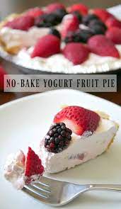 No Bake Yogurt Fruit Pie Sugar Free Yogurt Delicious Pies Sugar Free Diet