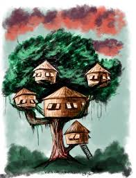 Swiss Family Robinson Painting Cartoon Swiss Family Robinson Painting Tree House