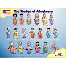 The pledge of allegiance is a declaration of loyalty to the american nation and the ideas and values it represents. Pledge Of Allegiance 18 X 24 Sign Language Poster Diglo