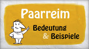 Maybe you would like to learn more about one of these? Paarreim Reimschema Bedeutung Und Beispiele Youtube