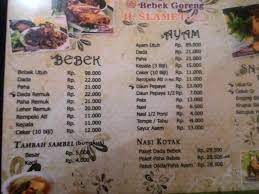 Harga bebek goreng dl jln ciliwung 30 blitar / sam. Harga Bebek Haji Slamet Malang Nusagates