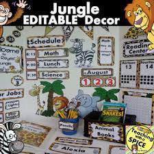 I cut them out, laminated them (for jungle theme classroom decor pack: Jungle Themed Classroom Worksheets Teaching Resources Tpt