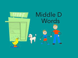 Words start with d ; Letter D Middle Position Of Words Free Games Online For Kids In Pre K By Carol Smith