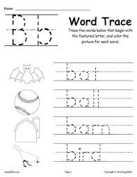 Letter B Words Alphabet Tracing Worksheet In 2020 Tracing Worksheets Alphabet Tracing Worksheets Letter Tracing Worksheets