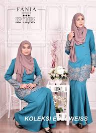 Hal lainnya, baju kurung kedag moden ini memiliki ukuran yang pas pada pinggang. Koleksi Edelweiss Baju Pengantin Baju Nikah Dan Tunang Muslimah Terkini Fania Baju Kurung Moden 2017 Baju Kurung Baju Kurung Moden Casual Hijab Outfit