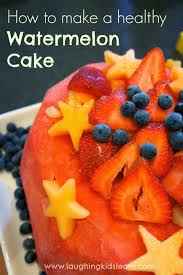 (and sunflower butter will turn your cake green, due to a chemical reaction with baking soda.) if you don't want to use dates, you can substitute 3 large ripe . How To Make A Healthy Watermelon Cake Laughing Kids Learn