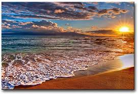 See more ideas about painting, sunset, art. Amazon Com Wall Art Painting Beach Sunrise White Wave Prints On Canvas The Picture Seascape Pictures Oil For Home Modern Decoration Print Decor For Items Posters Prints