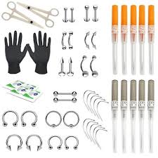 Shop Professional Piercing Kits Nose Face Belly Septum Eyebrow Lip And More Bodyj4you In 2020 Piercing Kit Piercing Chart Piercing