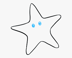 The draft consists of the main shapes of the cartoon character's body and clothes, the position, the expression, and the hair. Drawing Starfish Blue Cartoon Transparent Png Clipart Drawing Of Star Fish Free Transparent Clipart Clipartkey