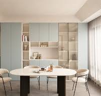 Pemasok dan Produsen Lemari Ruang Makan Built In Biru ...