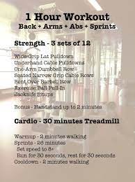 The Daily Details 1 Hour Workout Back Arms Abs Sprints Hour Workout 1 Hour Workout Hour Workout Routine