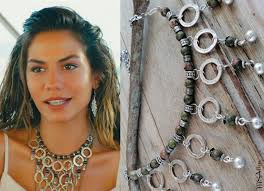 Erkenci Kus Turkish Dizi Sanem Silver Brass Hoop Dangle Etsy Dangle Necklaces Pink Necklace Unique Necklaces