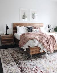 Modern Boho Bedroom With White Walls And Chunky Blanket Modern Boho Scandinavian Nordic Hygge White Wall Bedroom Vintage Bedroom Decor Home Decor Bedroom