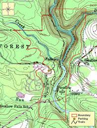 Babcock's campground is 2 miles south of rt.60 at clifftop, while the main park entrance is 2 miles south of clifftop. Swallow Falls