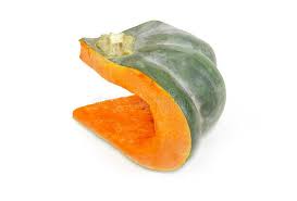 This one i got from a little roadside stand and it's quite a bit different from the previous orange one i. Piece Of The Dark Green Pumpkin On A White Background Stock Photo Image Of Squash Cooking 114534622