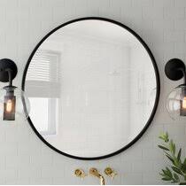 Even in small bathroom spaces, a large mirror can be used successfully. Modern Bathroom Mirrors Allmodern