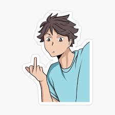 Haikyuu Peeker Toru Oikawa Sticker By Little Oni Anime Printables Anime Stickers Kawaii Stickers