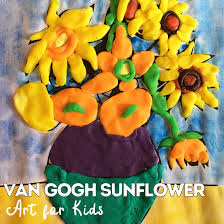 Printable van gogh sunflower coloring page. Van Gogh Sunflowers Art For Kids Messy Little Monster