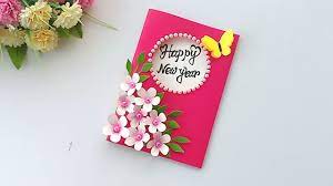 Paste these triangles on a string and attach that string to the front side of your card. New Year Card 2020 Yupstory