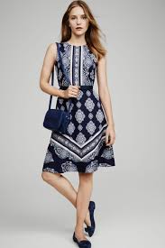 We Love A Whimsical Pattern Arabesques And Stripes Define Ann Taylor S Medallion Print Dress Professional Outfits Women S Fashion Dresses Colorful Fashion