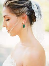 Wedding Earrings Destination Wedding Blog Honeymoon Travel Trendy Bride Emerald Earrings Wedding Bride Earrings Emerald Green Earrings