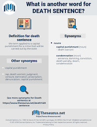 Synonyms For Death Sentence Thesaurus Net