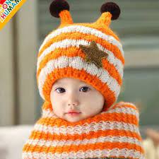 8 32us 30 Off Kids Winter Cap Shawl Set For 6 Months To 4 Years Baby Boys Girls Knitting Woolen Striped Hat Scarf Very Warm Children Bee Caps Bee Cap Kids Wi Baby Winter