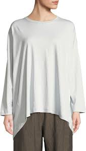 Eskandar Long Sleeve Round Neck Pima Cotton T Shirt And