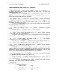 A solidary obligation, or an obligation in solidum, is a type of obligation in the civil law jurisprudence that allows either obligors to be bound together, each liable for the whole performance, or obligees to be bound together, all owed just a single performance and each entitled to the entirety of it. 1 Obli Studocu