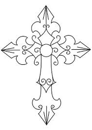 Lucky 7 Cross Urban Threads Unique And Awesome Embroidery Designs Cross Drawing Wood Burning Stencils Cross Designs