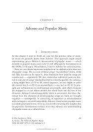 How to critique a research article. Pdf Adorno And Popular Music